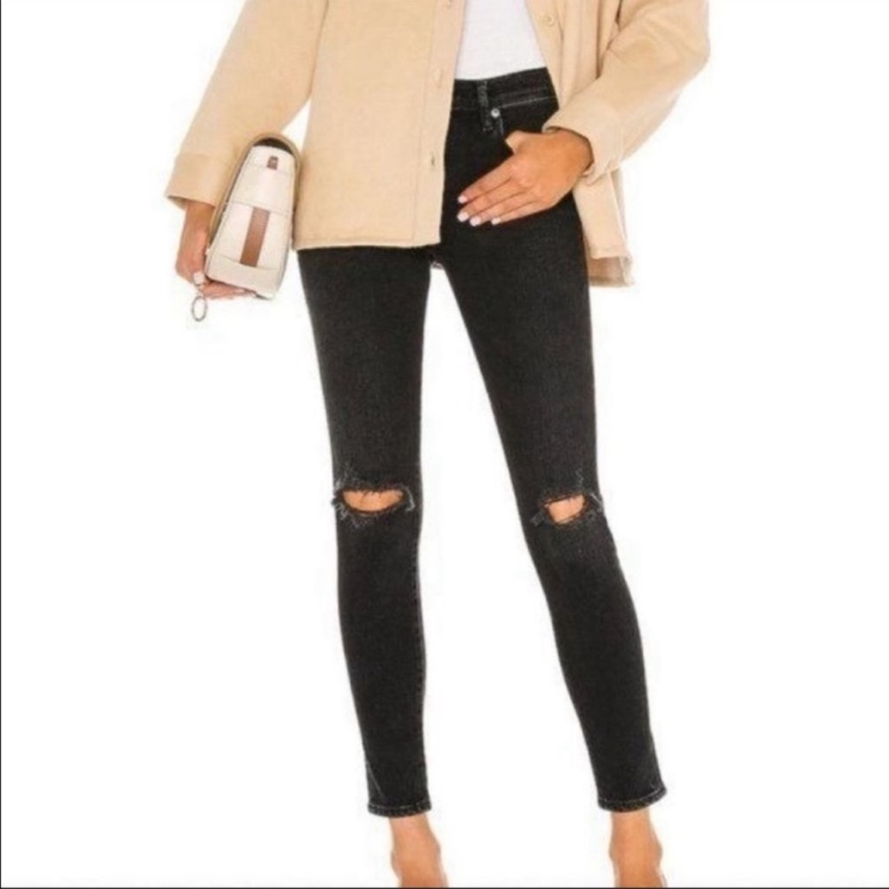 NWT AGOLDE Sophie Mid Rise Distressed Ankle Skinny Jeans‎ Trademark 26